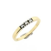 Gold ring with diamond | 0.09 ct.