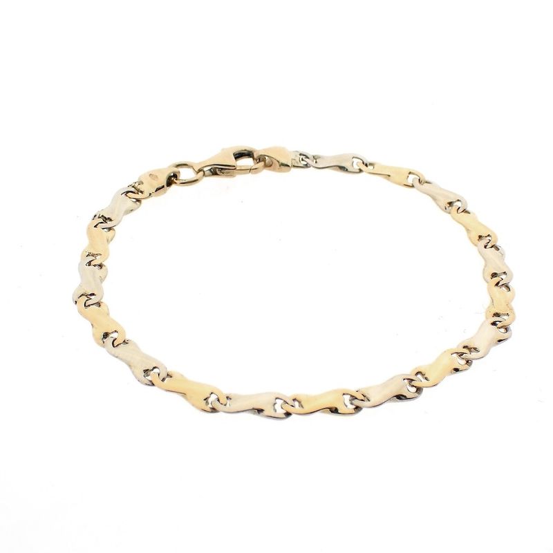 Image 4 of Two-tone gold fantasy link bracelet | 17 cm