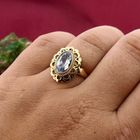 Afbeelding 4 van Gouden ring met aquamarijn