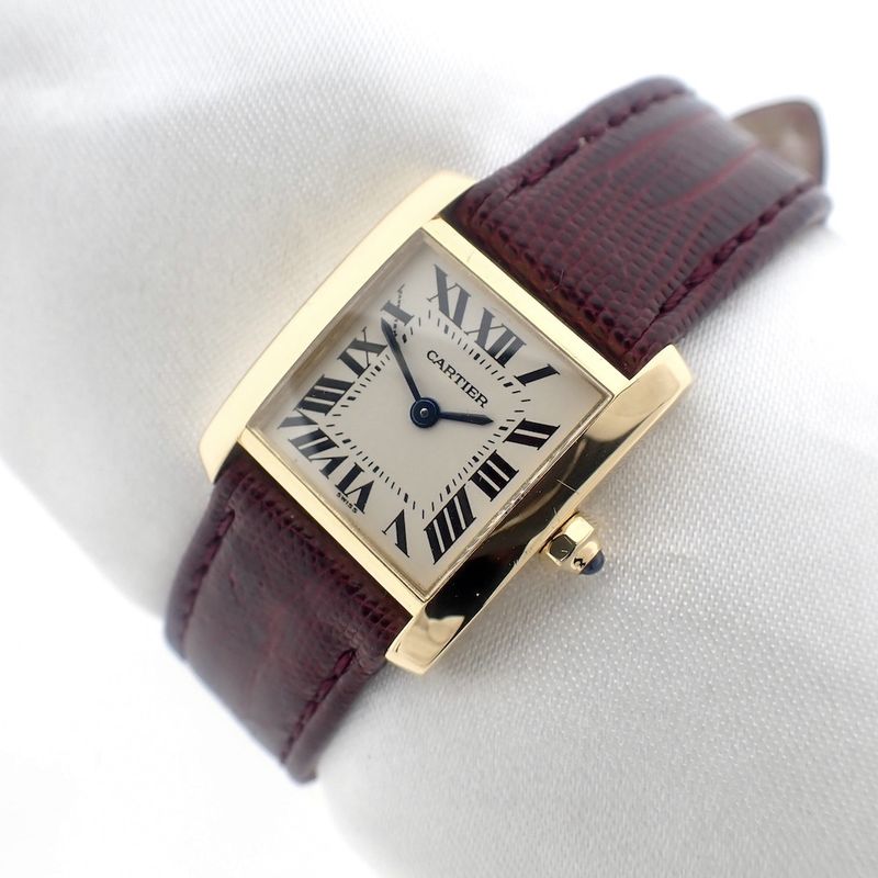 Image 11 of Cartier Tank Française; 18k gold ladies' watch