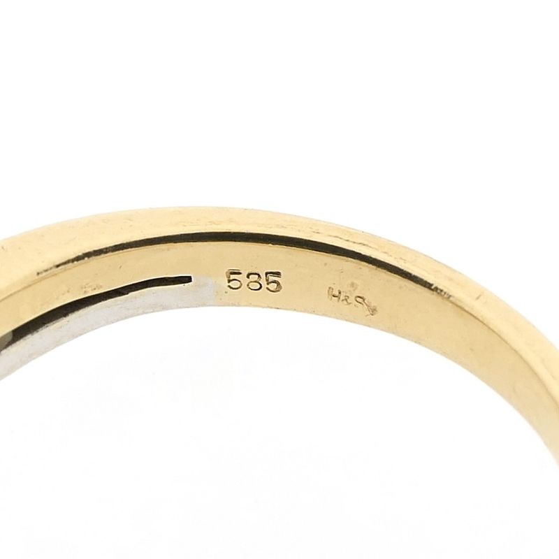 Image 9 of Two-tone gold ring with 0.08 ct diamond.