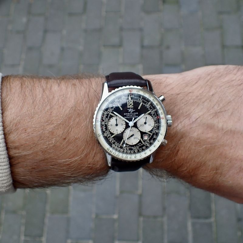 Image 8 of Breitling Navitimer 7806; 1970s pilot's chronograph watch