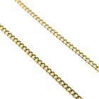 Afbeelding 8 van Gouden gourmetschakel ketting met vaste hanger en zirconia | 43 cm