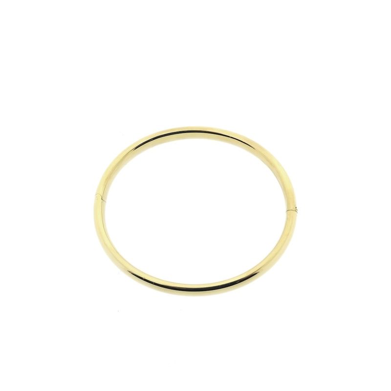 Image 3 of Gold smooth slave bracelet | Ø 60 mm