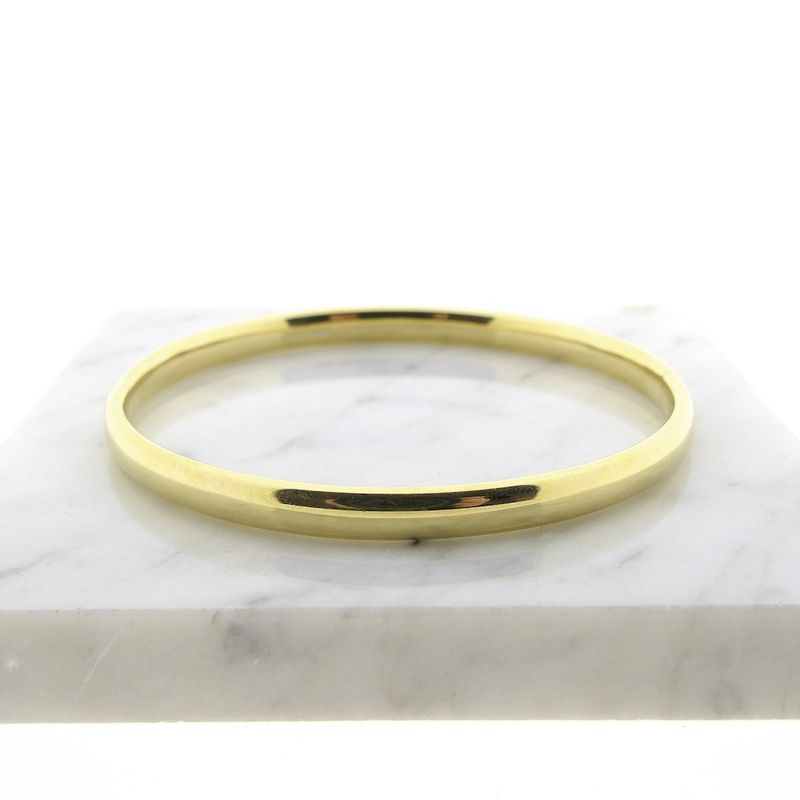 Image 8 of Gold smooth slave bracelet | Ø 65 mm