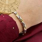 Image 4 of Two-tone gold fantasy link bracelet