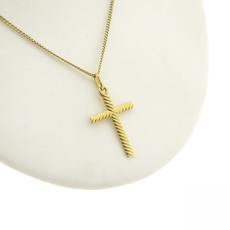 Image 8 of 18 carat gold pendant of a cross
