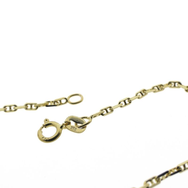 Image 3 of Gold thin anchor link chain | 40 cm