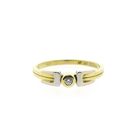 Image 3 of Desiree bicolor gold solitaire ring with diamond 0.03 ct.