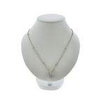 Image 1 of White gold necklace with fixed pendant and diamonds; approx. 2.10 ct.
