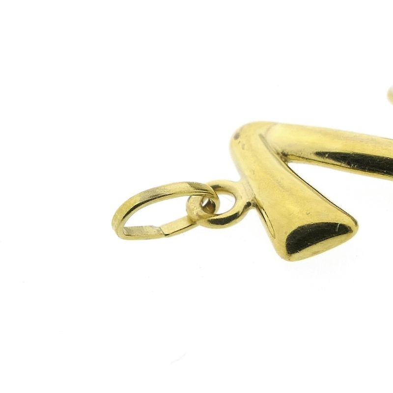 Image 5 of Two-tone gold pendant of the letter Z with diamond