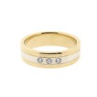 Image 5 of Bicolor gold ring with diamond; 0.09 ct.