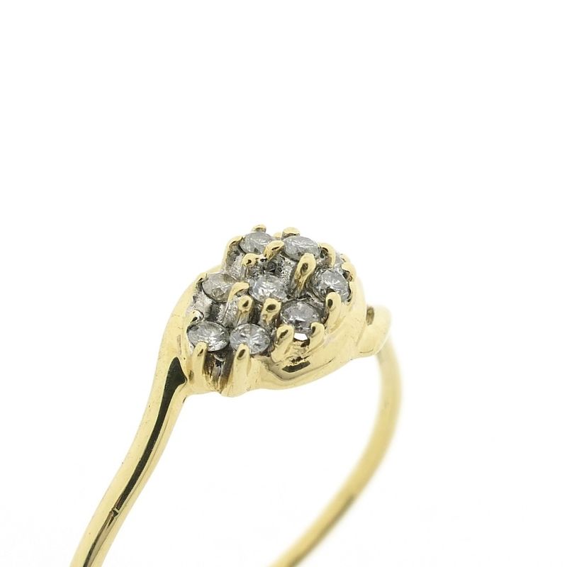 Image 3 of Gold ring pavé set with diamonds | 0.22 ct.