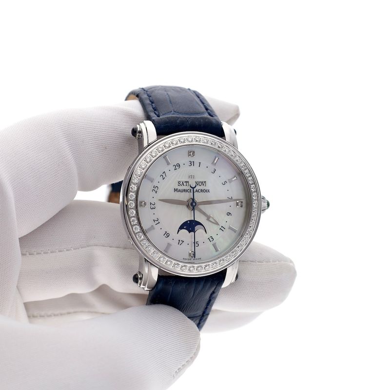 Image 11 of Maurice Lacroix Masterpiece 'Phase de Lune' MP6066; Automatic women's watch with diamonds