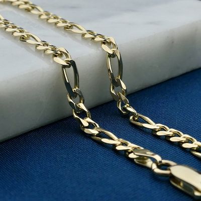 Gold Figaro link bracelet Image 2 of Gold Figaro link bracelet