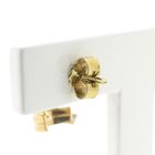 Image 3 of Tricolor gold stud earrings