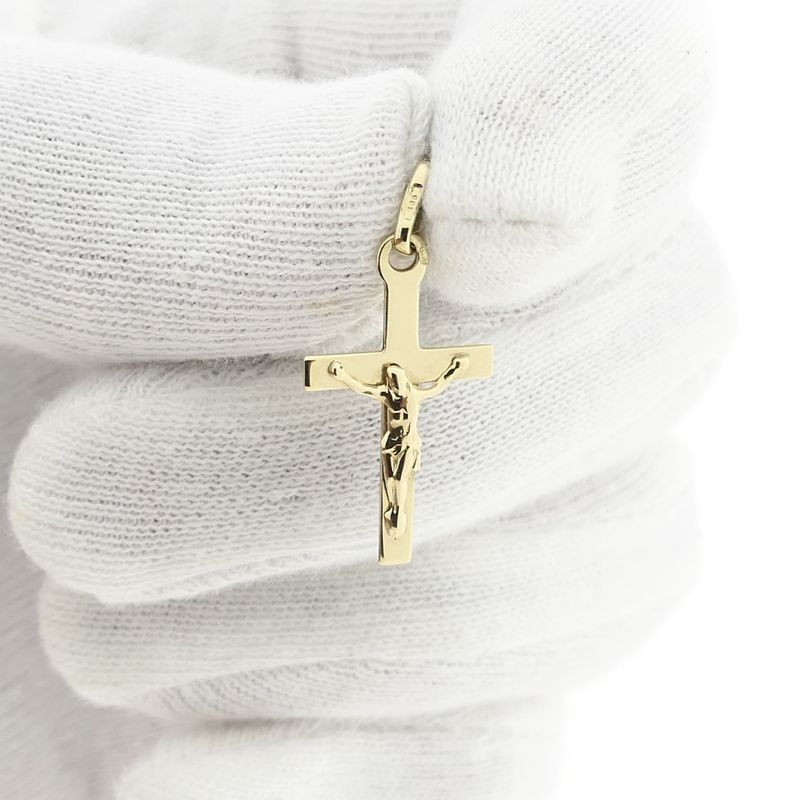 Afbeelding 12 van Gouden hanger van een kruis met corpus