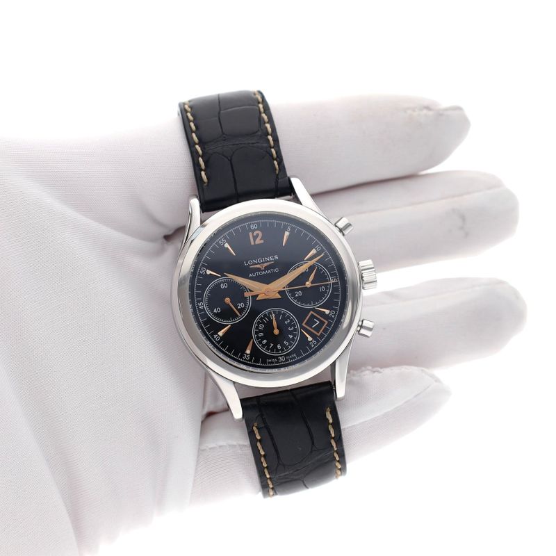 Image 8 of Longines Column-Wheel Heritage Chronograph; Automatic men's watch
