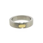 Image 2 of Pequignet two-tone steel ring with yellow gold