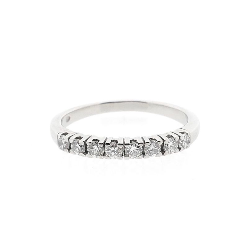 Afbeelding 3 van Witgouden rijring met diamanten; 0,40 ct.