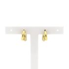 Image 1 of Matte gold semicircular earrings
