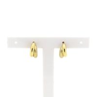 Matte gold semicircular earrings