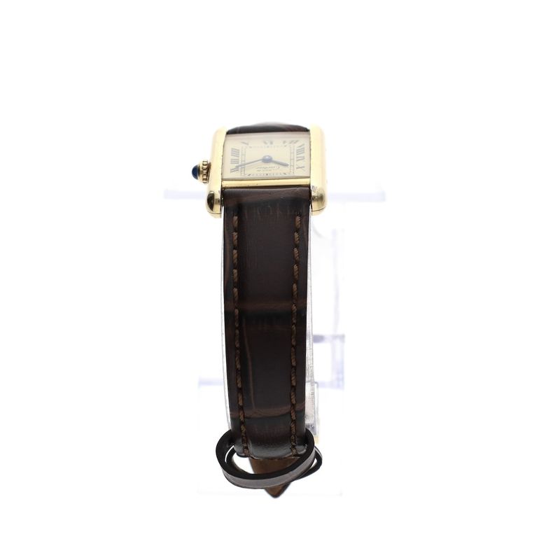 Image 15 of Cartier Tank Vermeil 5057001; Vintage ladies watch