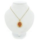 Image 8 of Gold pendant with carnelian