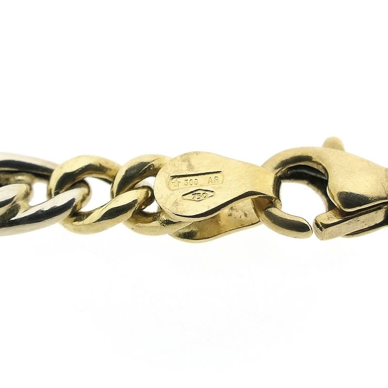 Image 5 of 18K Two-tone gold Figaro link bracelet | 20 cm