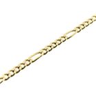 Image 7 of Gold Figaro link bracelet with engraving plate | 15 cm