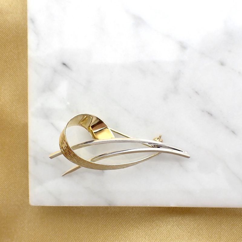 Image 2 of Two-tone artistic brooch | Vintage