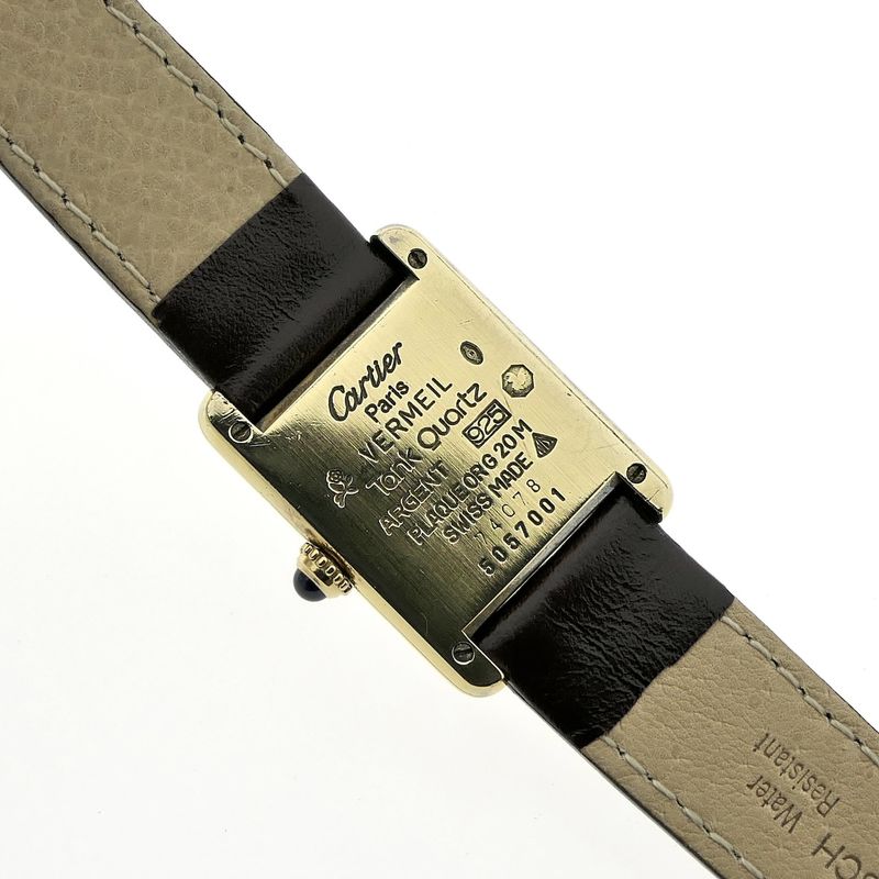 Image 6 of Cartier Tank Vermeil 'Trinity' 5057001; Vintage ladies watch
