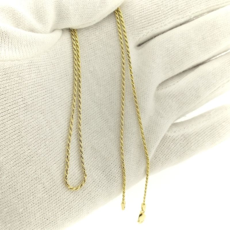 Image 7 of Gold twisted link chain | 45.5 cm