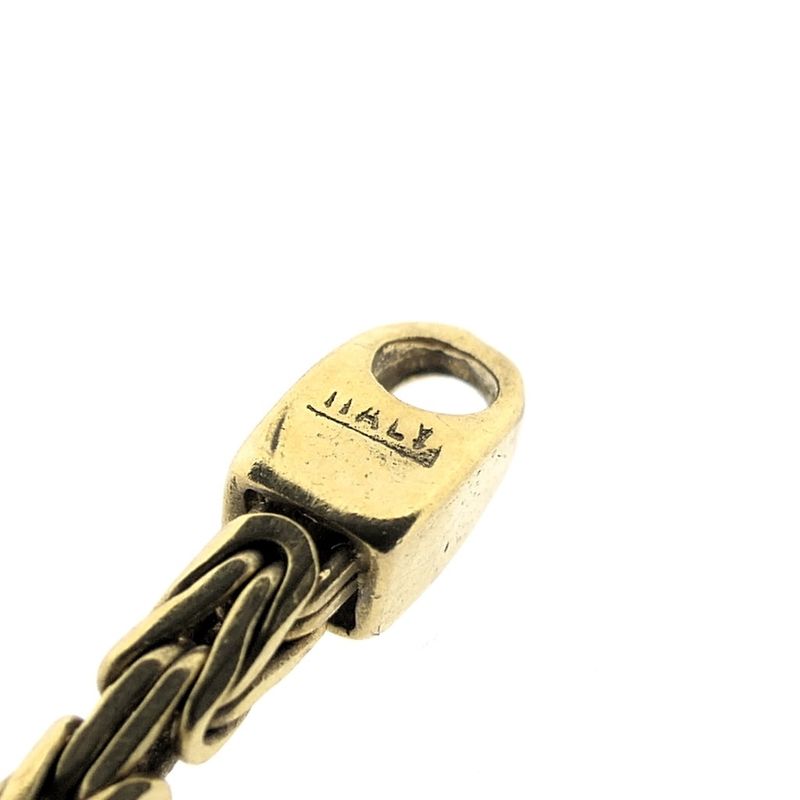 Image 8 of Gold square king link necklace | 61 cm