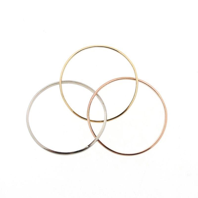 Image 5 of Tricolor Gold Trinity Ring