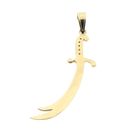 Image 6 of Gold pendant of a Zulfiqar with zirconia