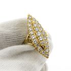 Image 7 of 20 carat gold marquise ring with diamonds approx. 1.50 ct.