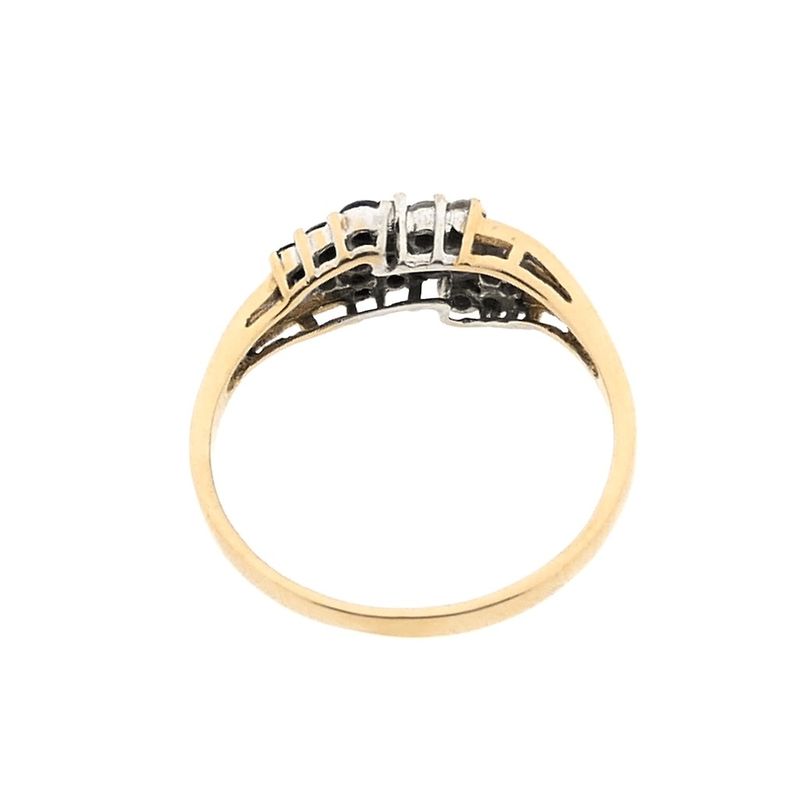 Image 6 of Gold ring with sapphire and zirconia