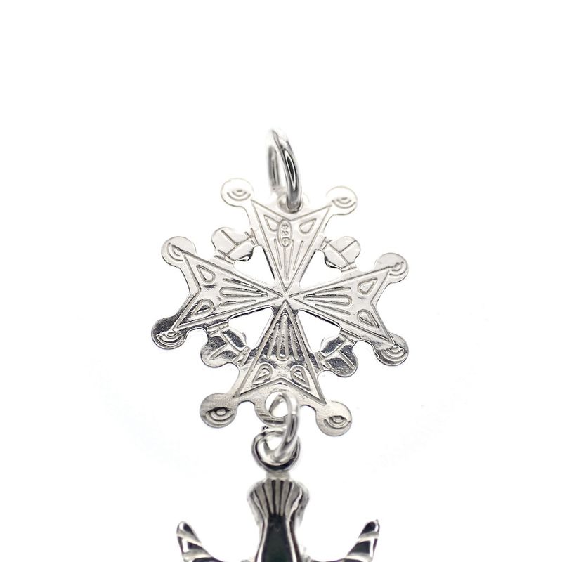 Image 4 of Silver charm; Huguenot Cross