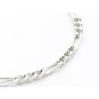 Image 2 of Silver bracelet; Figaro link | 18.5 cm
