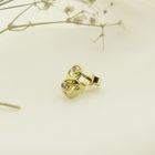 Image 2 of Gold stud earrings with zirconia