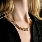 Image 4 of Gold gallery wire necklace | 45 cm