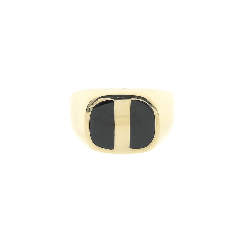 Image 3 of Gold signet ring with onyx | Men