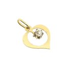 Image 7 of Gold pendant of a heart with zirconia