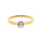 Image 7 of Gold solitaire ring with Bolshevik diamond