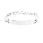 Image 3 of Solid Silver Gourmet Link Bracelet with Engraving Plate