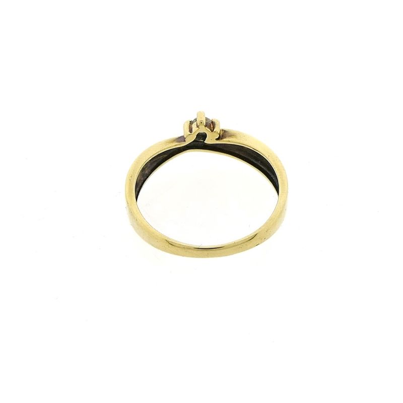 Image 1 of Gold solitaire ring with zirconia
