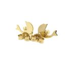 Image 7 of Gold dolphin stud earrings with zirconia