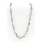 Afbeelding 1 van Zilveren fantasieschakel ketting | 74 cm