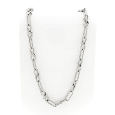 Afbeelding 1 van Zilveren fantasieschakel ketting | 74 cm